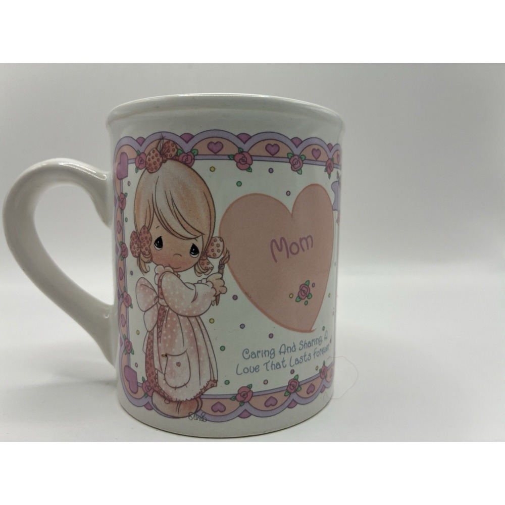 Precious Moments Mom Mug Caring And Sharing A Love That Lasts Forever Vintage 4"